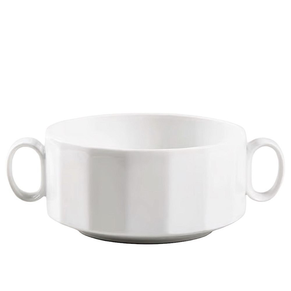 Rosenthal Studio Linie Polygon White Flat Cream Soup Bowl Vintage Germany